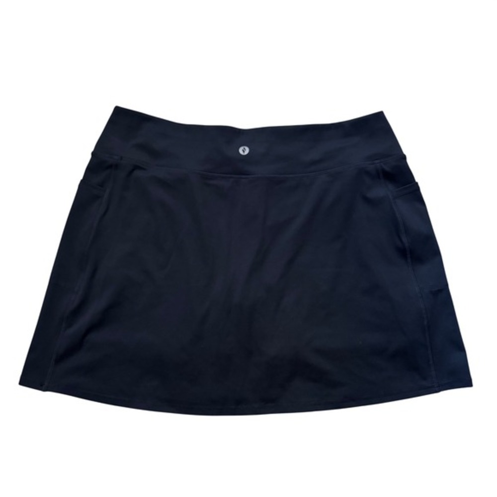 Golf Skechers‎ LA Womens XL Black Active Skort Side Pockets Tennis Skirt